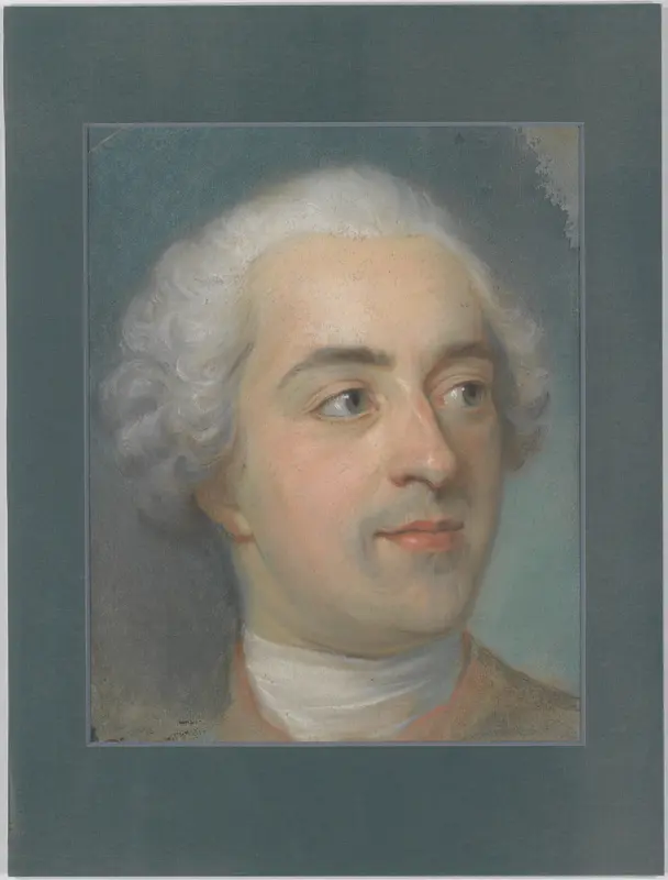 Préparation for a Portrait of Louis XV (1710-1774) Wall Art by Maurice Quentin de La Tour - High-Resolution Digital Print