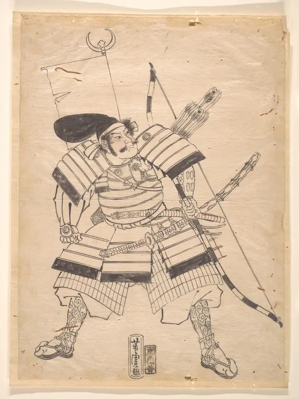 Preparatory Drawing for a Warrior Print