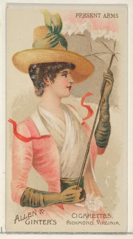 Present Arms, from the Parasol Drills series (N18) for Allen & Ginter Cigarettes Brands Wall Art by Allen & Ginter - High-Resolution Digital Print