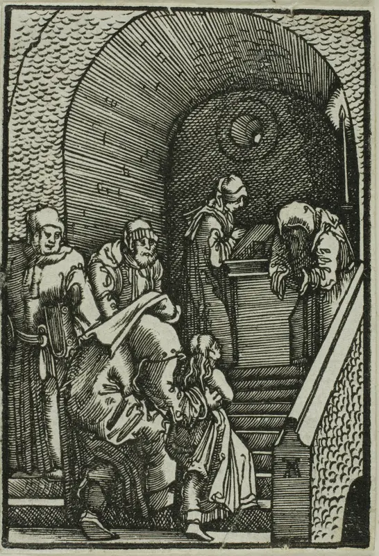 Presentation of the Virgin, from The Fall and Redemption of Man Wall Art by Albrecht Altdorfer - High-Resolution Digital Print
