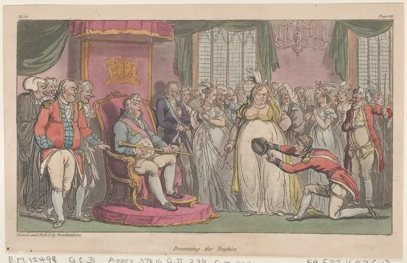 Presenting the Trophies Wall Art by Thomas Rowlandson - High-Resolution Digital Print