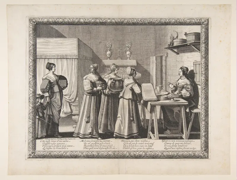 Presents Offered to the Bride Wall Art by Abraham Bosse - High-Resolution Digital Print