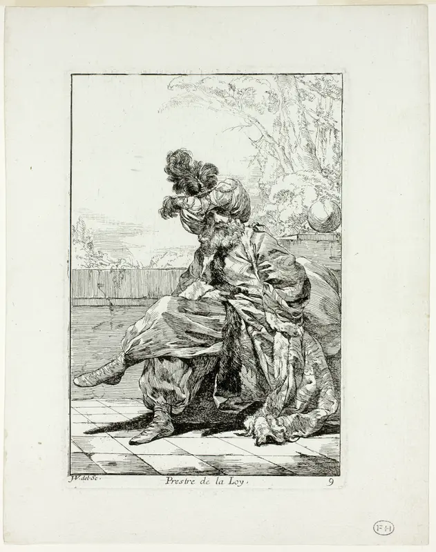 Prestre de la Loy, plate nine from Caravanne du Sultan à la Mecque
