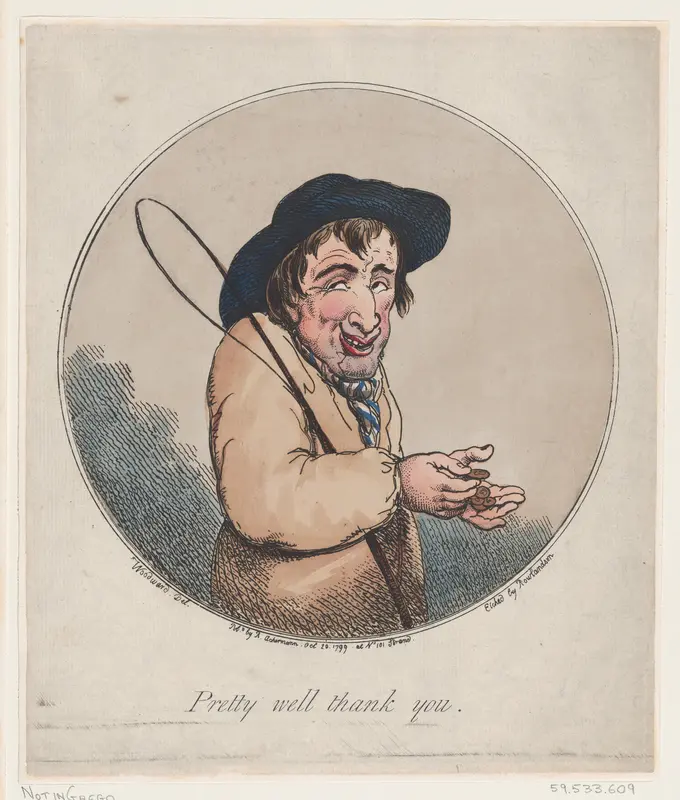 Pretty Well Thank You Wall Art by Thomas Rowlandson - High-Resolution Digital Print