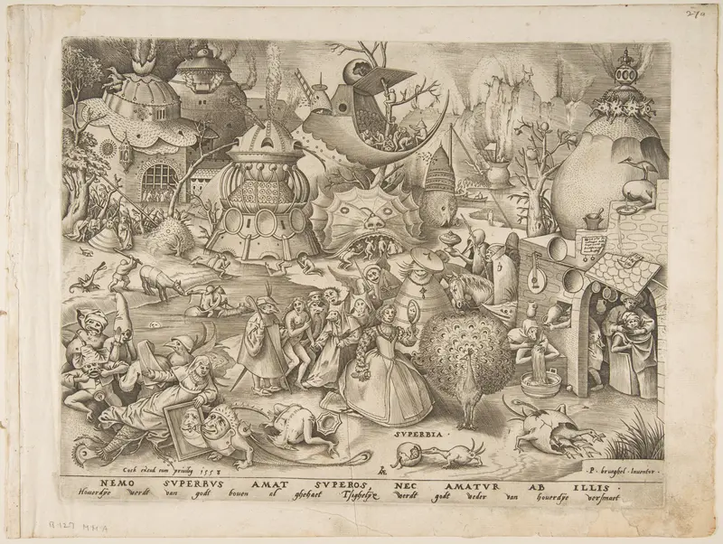 Pride (Superbia) from The Seven Deadly Sins Wall Art by Pieter Bruegel the Elder - High-Resolution Digital Print