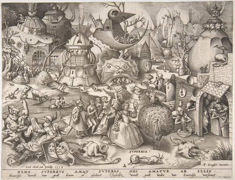 Pride (Superbia), from "The Seven Deadly Sins" Wall Art by Pieter van der Heyden - High-Resolution Digital Print