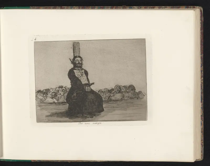 Priester met kruis in de handen gekneveld aan een paal Wall Art by Francisco de Goya - High-Resolution Digital Print