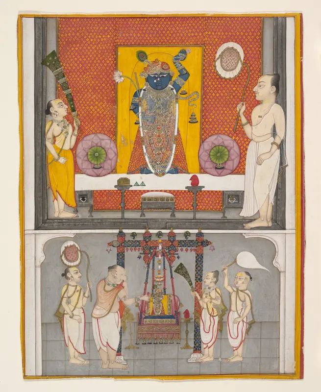 Priests before Shri Nathji Wall Art by Unknown - High-Resolution Digital Print