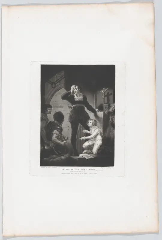 Prince Arthur and Hubert (Shakespeare, King John, Act 4, Scene 1) Wall Art by Thomas Goff Lupton - High-Resolution Digital Print