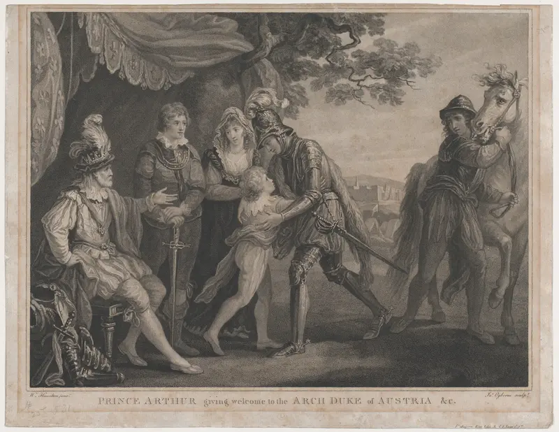 Prince Arthur Giving Welcome to the Archduke of Austria, etc. (Shakespeare, King John, Act 2, Scene 1) Wall Art by John Ogborne - High-Resolution Digital Print