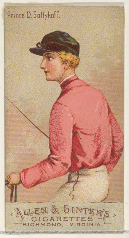 Prince D. Saltykoff, from the Racing Colors of the World series (N22b) for Allen & Ginter Cigarettes Wall Art by Allen & Ginter - High-Resolution Digital Print
