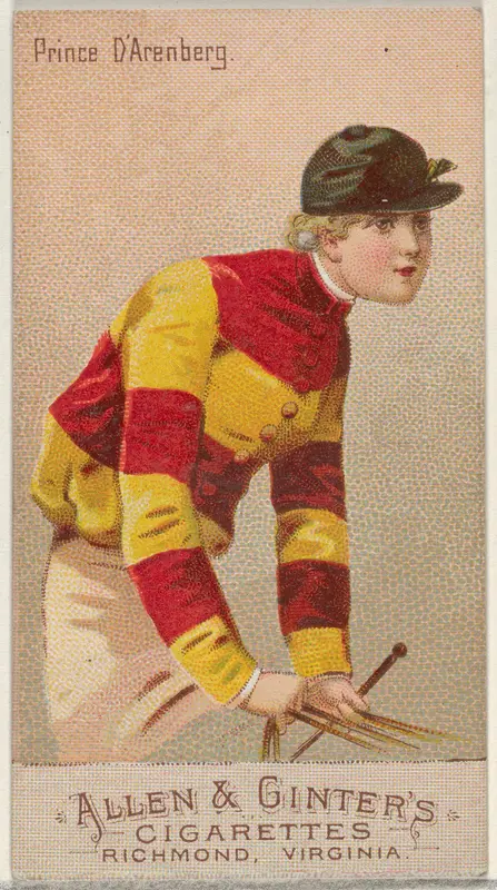 Prince D'Arenberg, from the Racing Colors of the World series (N22b) for Allen & Ginter Cigarettes Wall Art by Allen & Ginter - High-Resolution Digital Print