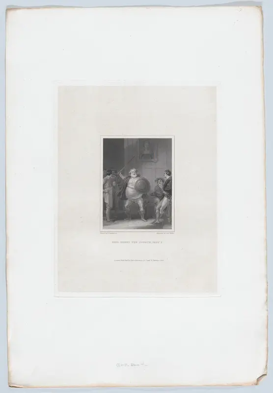 Prince Henry and Falstaff at the Boar's Head Tavern, Eastcheap (Shakespeare, King Henry the Fourth, Part I, Act 2, Scene 4) Wall Art by Charles Heath - High-Resolution Digital Print