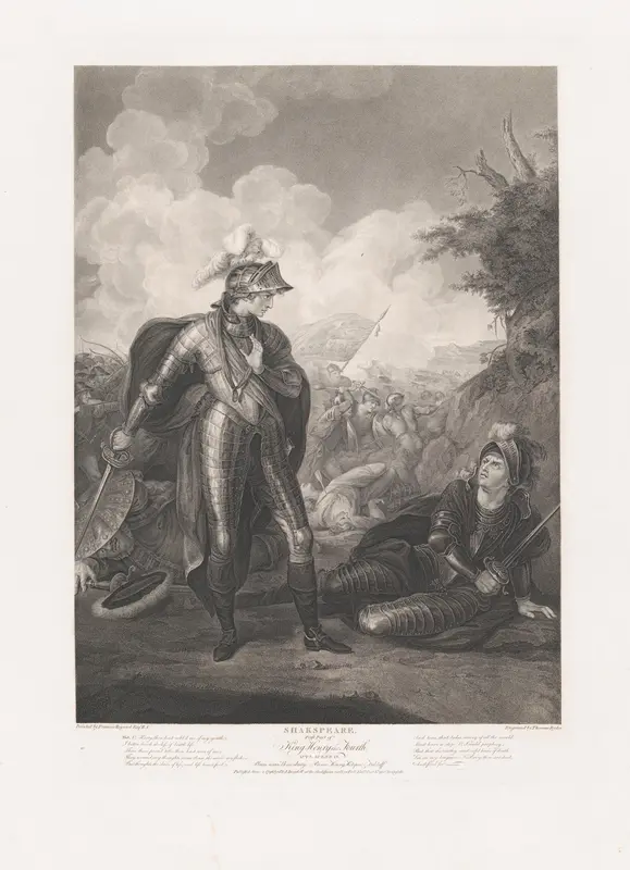 Prince Henry, Hotspur and Falstaff (Shakespeare, King Henry IV, Part 1, Act 5, Scene 4) Wall Art by Thomas Ryder I - High-Resolution Digital Print