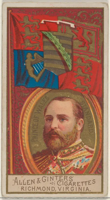 Prince of Wales Standard, from the Naval Flags series (N17) for Allen & Ginter Cigarettes Brands Wall Art by Allen & Ginter - High-Resolution Digital Print