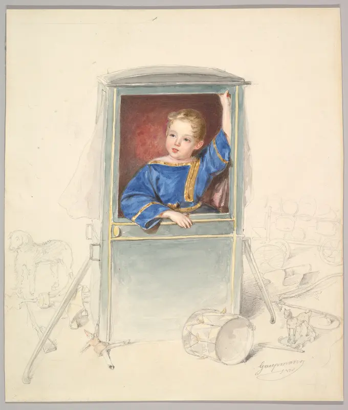 Prince Paul Clemens von Metternich as a Child, Surrounded by Toys Wall Art by Rudolf Gaupmann - High-Resolution Digital Print