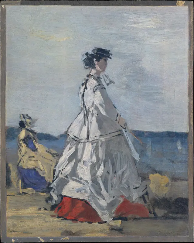 Princess Pauline Metternich (1836–1921) on the Beach Wall Art by Eugène Boudin - High-Resolution Digital Print