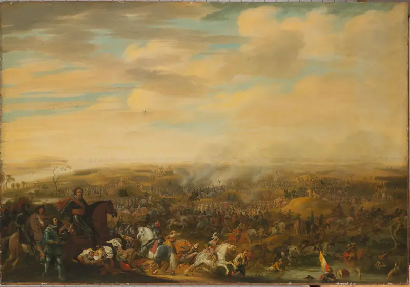 Prins Maurits in de Slag bij Nieuwpoort, 2 juli 1600 Wall Art by Unknown - High-Resolution Digital Print
