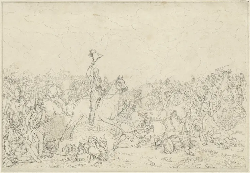Prins van Oranje bij Quatre Bras, 16 juni 1815 Wall Art by anonymous - High-Resolution Digital Print