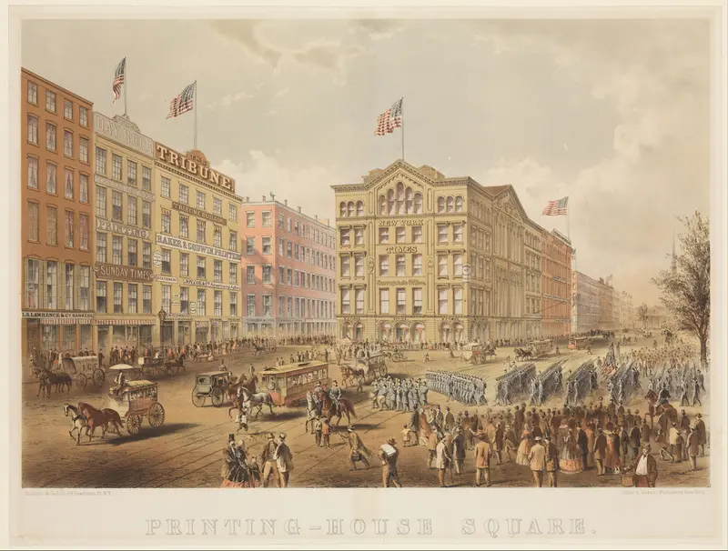 Printing-House Square, New York by Endicott & Co. - High-Resolution Digital Print