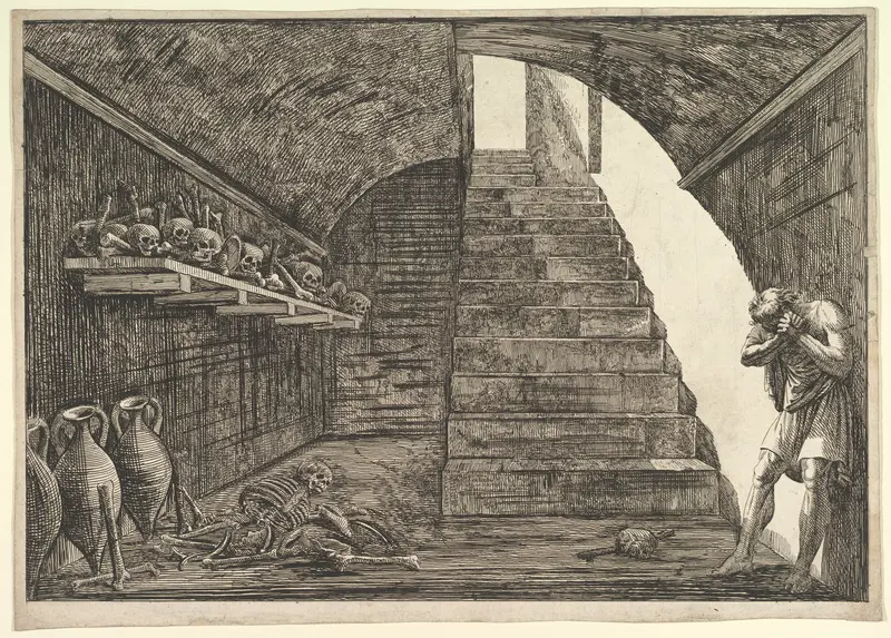 Prison Scene Wall Art by Francesco Piranesi - High-Resolution Digital Print