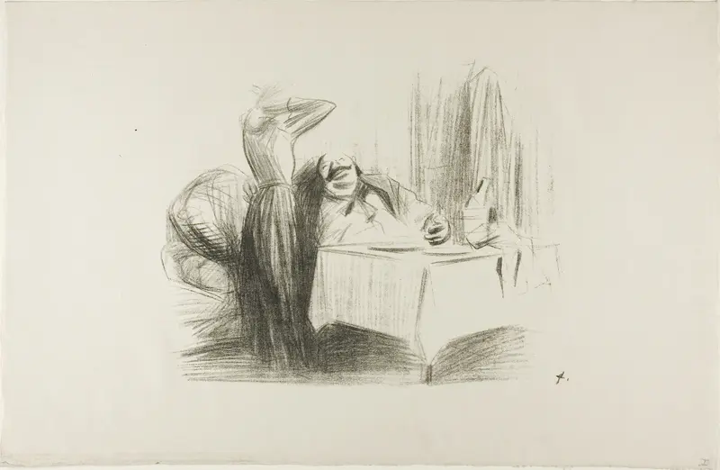 Private Dining Room Scene (horizontal plate)