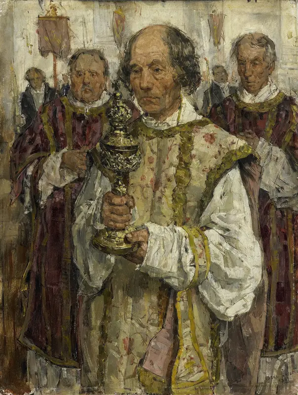 Processie in de Oud-Katholieke kerk te Den Haag Wall Art by Isaac Israels - High-Resolution Digital Print