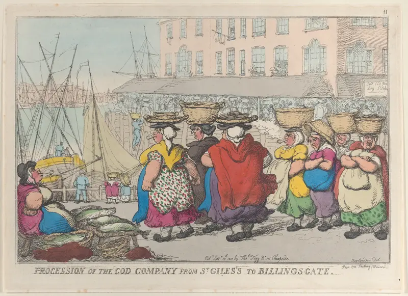 Procession of the Cod Company from St. Giles's to Billingsgate Wall Art by Thomas Rowlandson - High-Resolution Digital Print