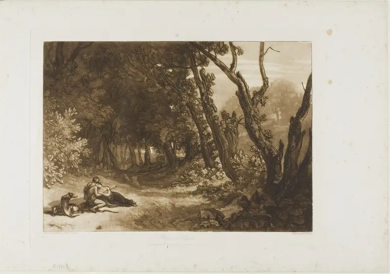 Procris and Cephalus, plate 41 from Liber Studiorum Wall Art by Joseph Mallord William Turner - High-Resolution Digital Print