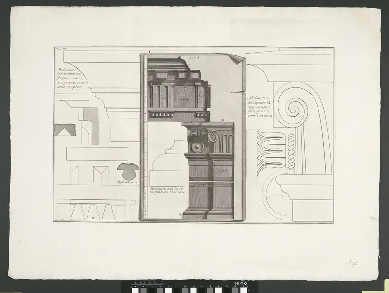 Profielen van architraaf, fries, kapiteel en basis Wall Art by Unknown - High-Resolution Digital Print