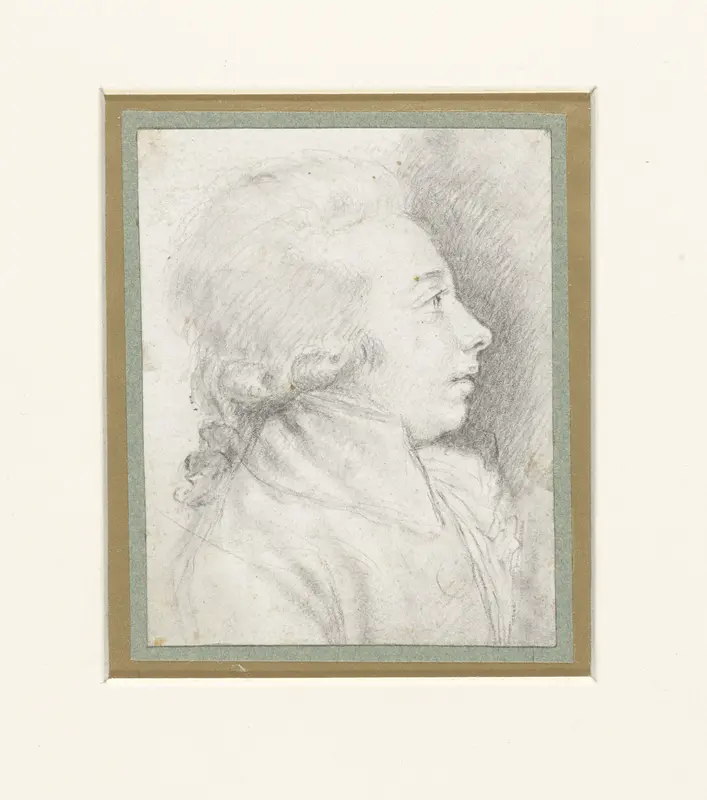 Profielportret van een jonge man met pruik Wall Art by Unknown - High-Resolution Digital Print