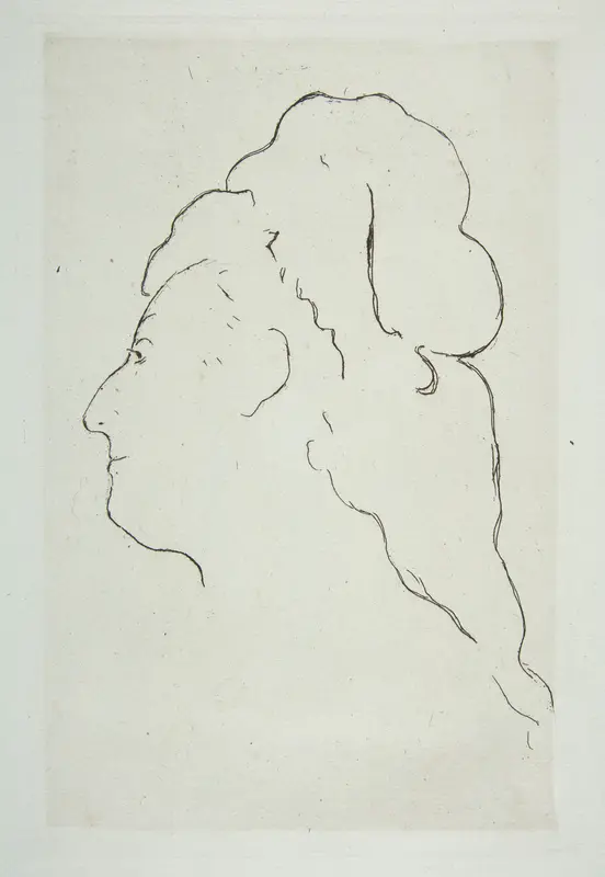 Profile of Eva Gonzalès turned to the left Wall Art by Edouard Manet - High-Resolution Digital Print
