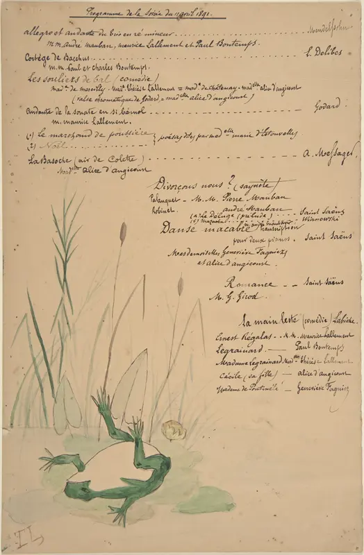 Program for the Evening of April 11, 1891 Wall Art by Anonymous, French, 19th century - High-Resolution Digital Print