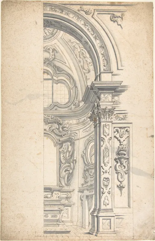 Project for a Chapel Wall Art by Anonymous, Italian, Piedmontese, 18th century - High-Resolution Digital Print