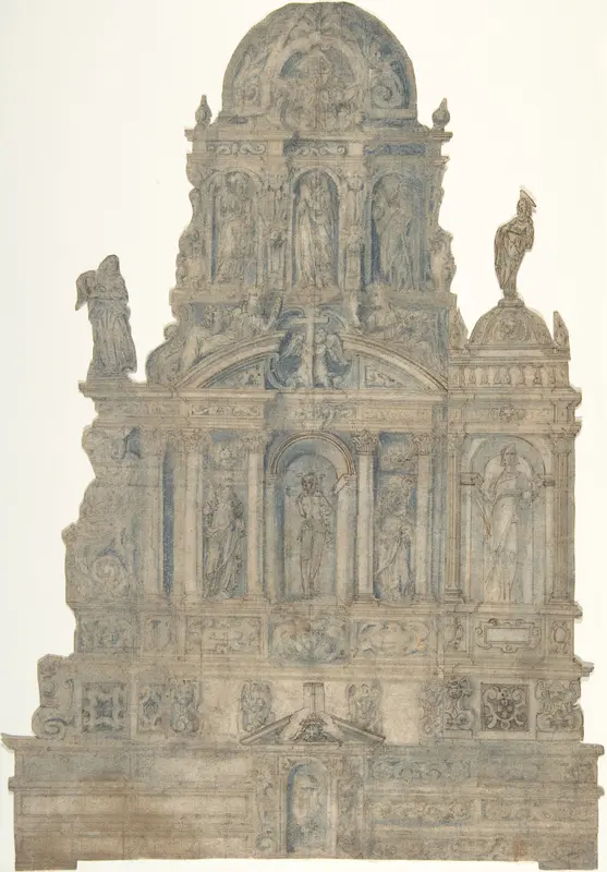Project for a Monumental Tomb Wall Art by Anonymous, Italian, 16th century - High-Resolution Digital Print
