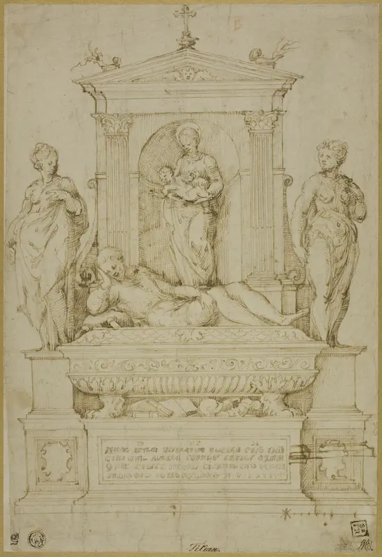 Project for a Tomb Wall Art by Giulio Campi - High-Resolution Digital Print