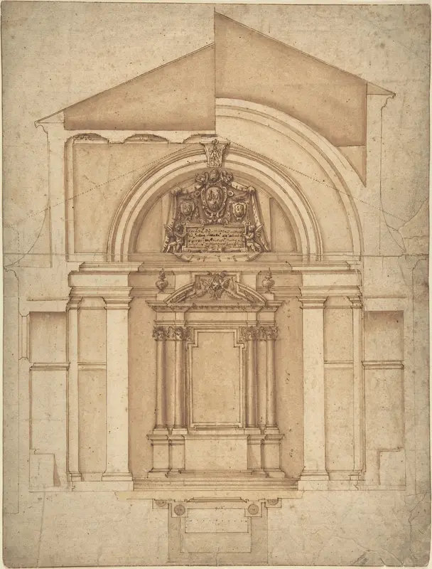 Project for an Altar Wall Art by Anonymous, Italian, 17th century - High-Resolution Digital Print