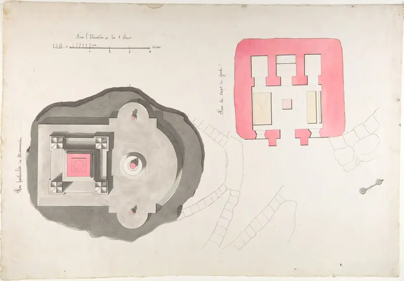 Project for the Monument de la Montagne, Orléans Wall Art by Claude Mathieu Delagardette - High-Resolution Digital Print