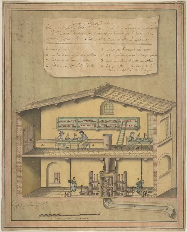 Project for the New Buildings Erected in the Year 1796 behind the Cemetries of St. Peter Wall Art by Pietro Bandiera - High-Resolution Digital Print