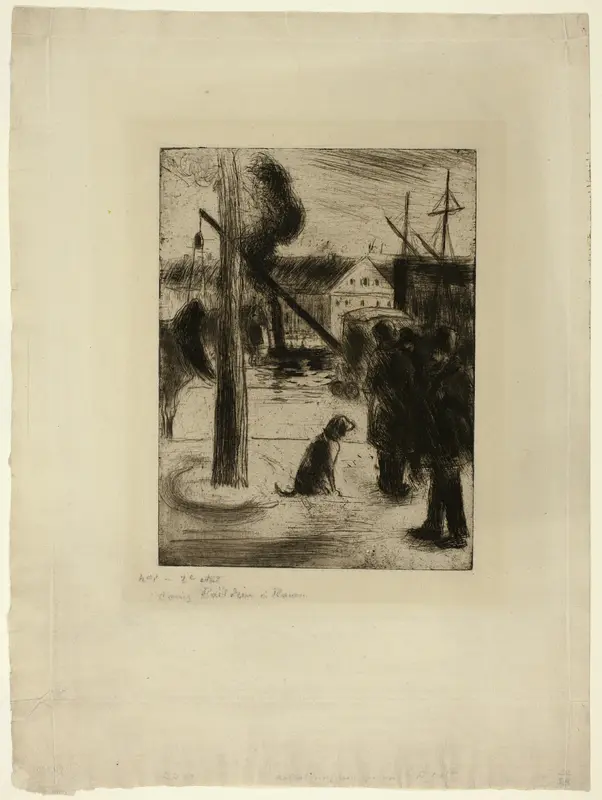 Promenade à Rouen: Cours Boieldieu Wall Art by Camille Pissarro - High-Resolution Digital Print
