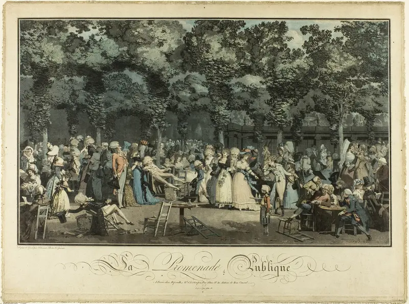 Promenade Publique Wall Art by Philibert Louis Debucourt - High-Resolution Digital Print