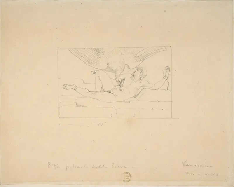 Prometheus (or Tityus) Wall Art by Vincenzo Camuccini - High-Resolution Digital Print