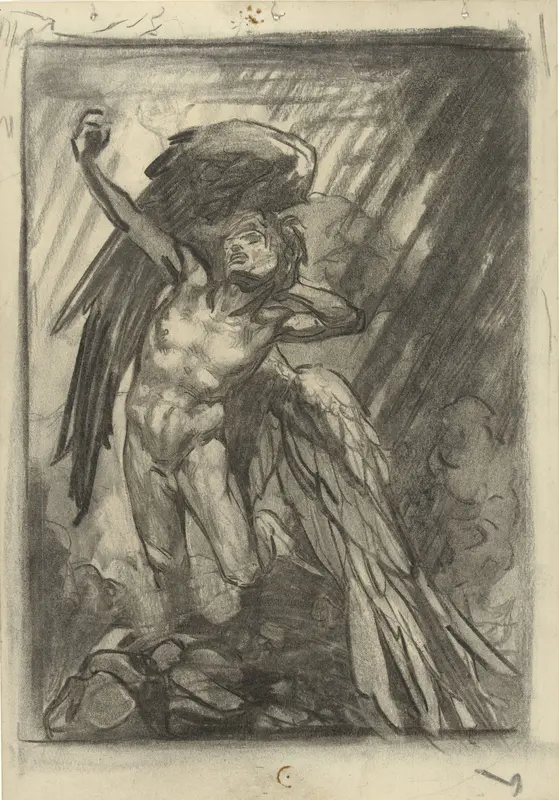 Prometheus, roepend vanuit een rotslandschap Wall Art by Johannes Josephus Aarts - High-Resolution Digital Print