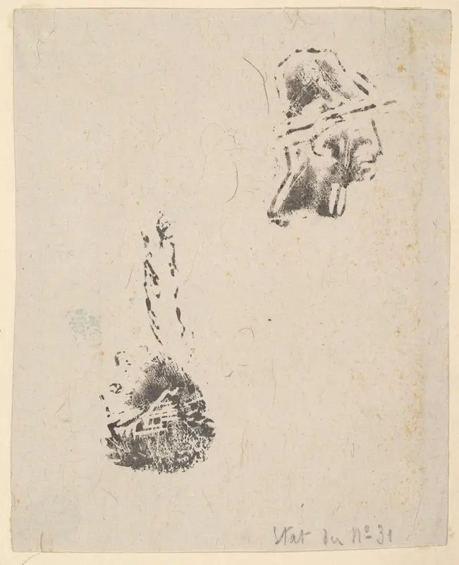 Proof from a block of sketches Wall Art by Jean-François Millet - High-Resolution Digital Print