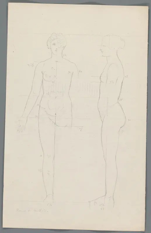 Proportiestudie naar de Venus de' Medici Wall Art by Unknown - High-Resolution Digital Print