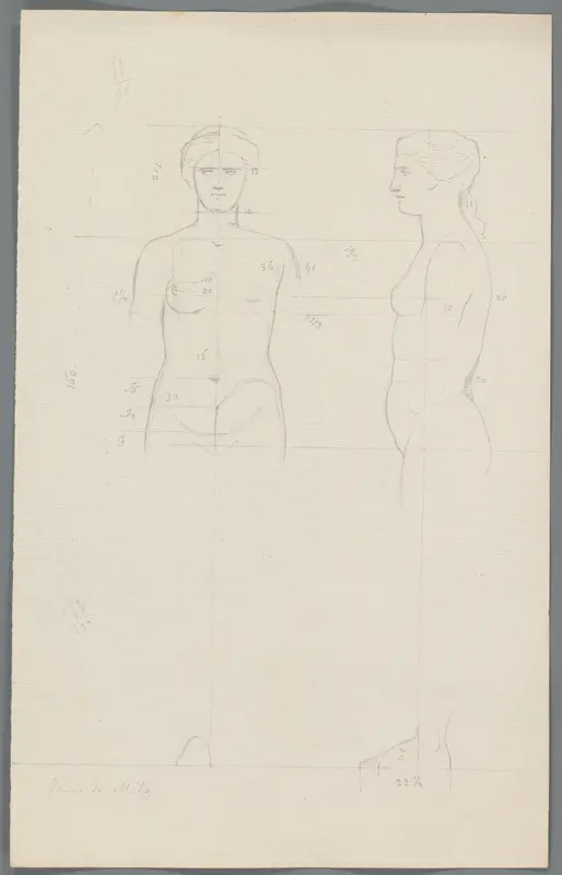 Proportiestudie naar de Venus van Milo Wall Art by Unknown - High-Resolution Digital Print
