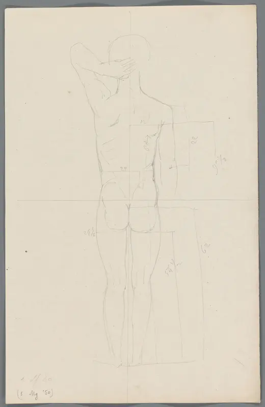 Proportiestudie van een vrouw of meisje Wall Art by Unknown - High-Resolution Digital Print