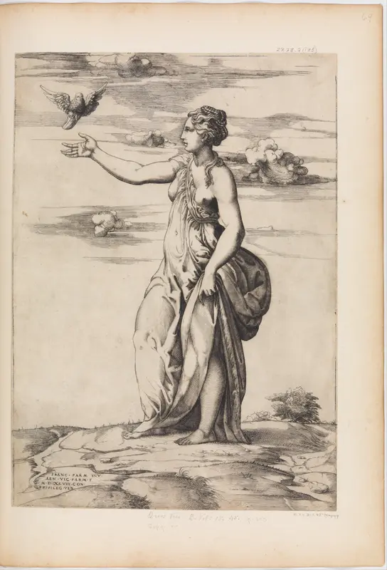 Proserpine Changing Aesculapius into an Owl Wall Art by Enea Vico - High-Resolution Digital Print
