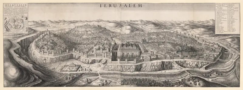 Prospect of Jerusalem Wall Art by Wenceslaus Hollar - High-Resolution Digital Print