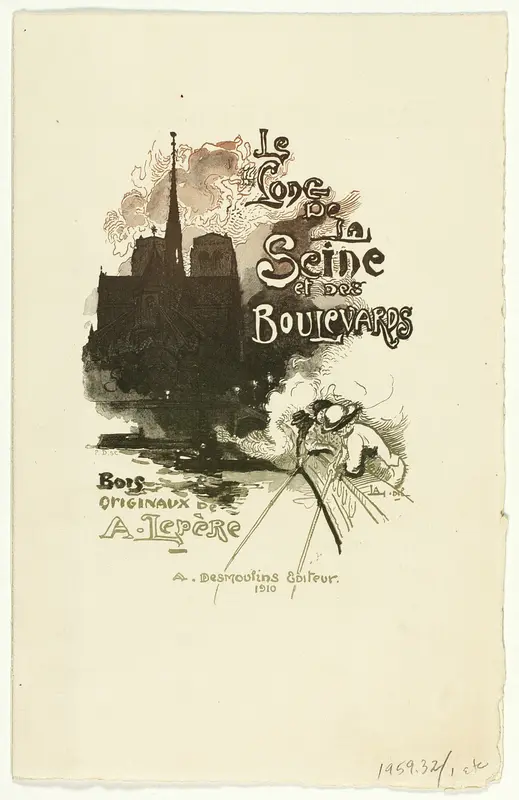 Prospectus for Le Long de la Seine et des Boulevards Wall Art by Pierre Desmoulins - High-Resolution Digital Print